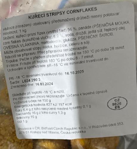 Fotografie - Kuřecí stripsy cornflakes bidfood