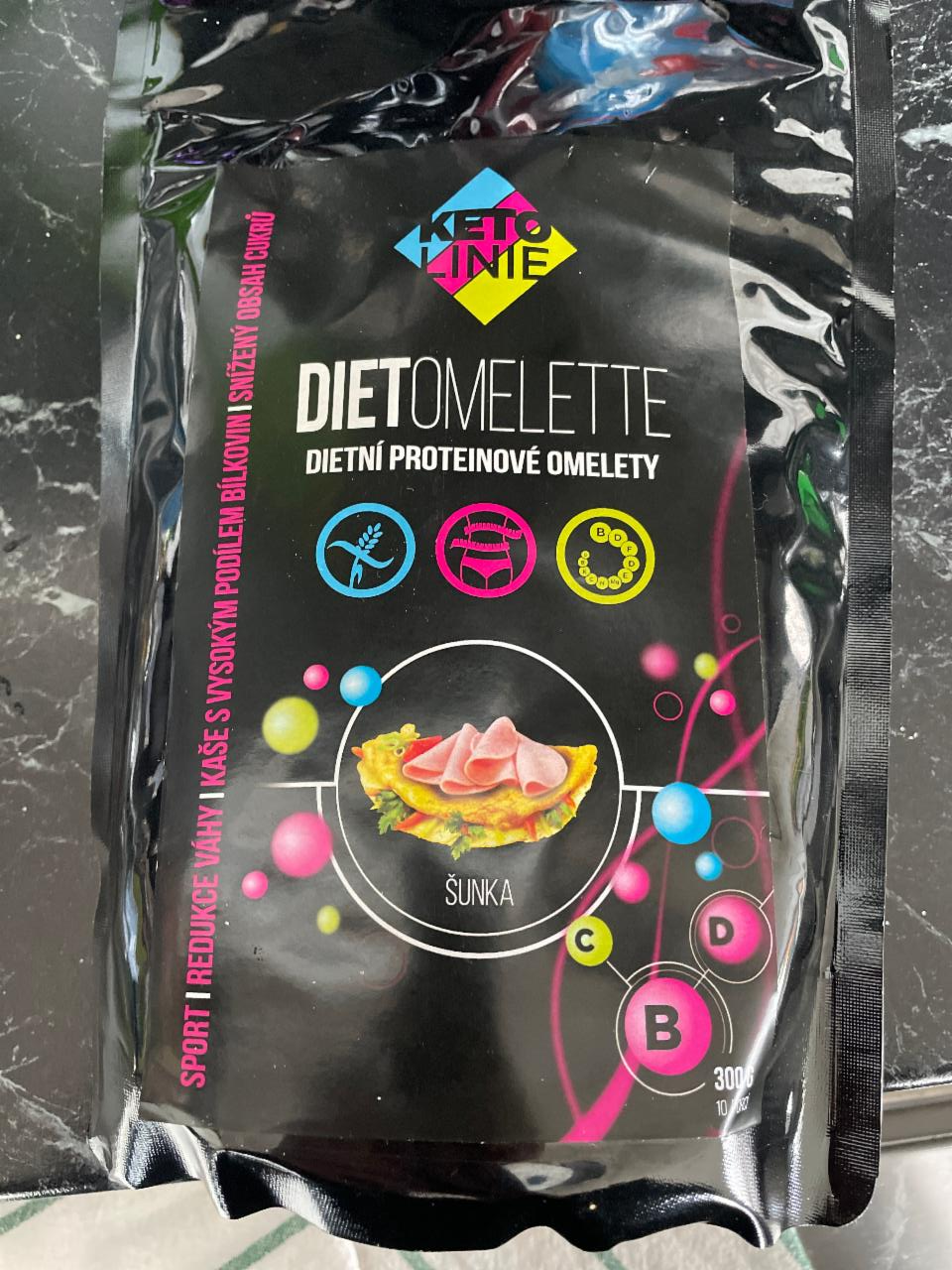 Fotografie - Dietomelette dietní proteinové omelety šunka KetoLinie
