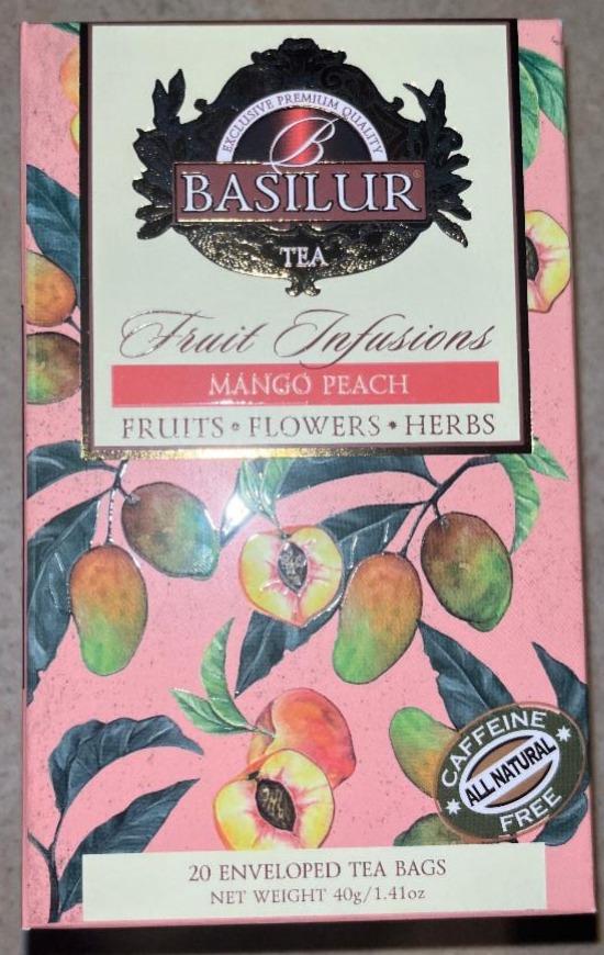 Fotografie - Fruit infusions mango&peach fruits flowers herbs ovocný čaj Basilur tea