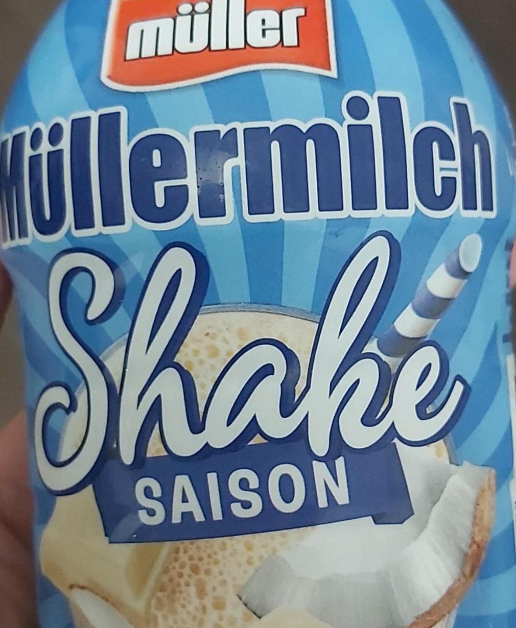 Fotografie - Mullermilch shake weiss schoko-kokos Müller