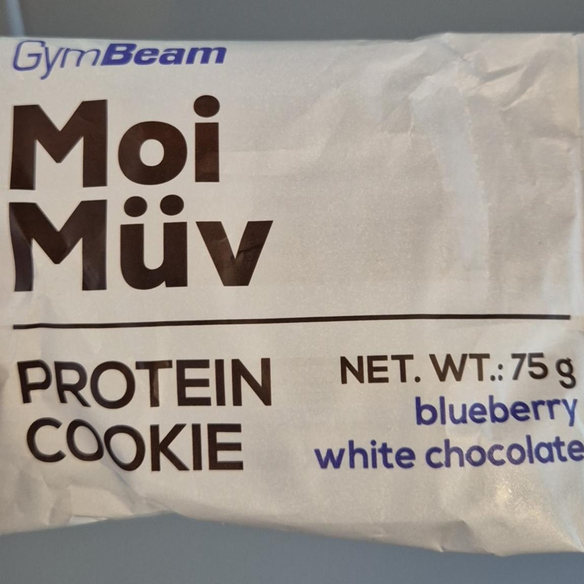 Fotografie - MoiMüv Protein Cookie blueberry white chocolate GymBeam