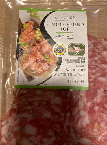 Fotografie - Finocchiona igp salami with fennel seeds Selection