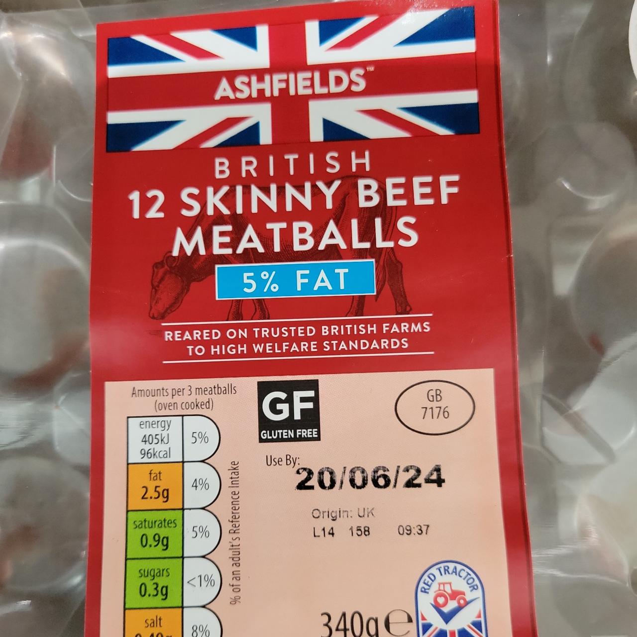 Fotografie - Skinny british beef meatballs 5% fat Ashfields