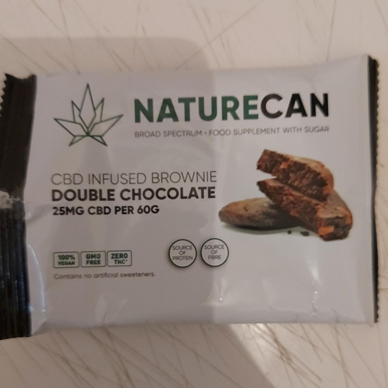 Fotografie - CBD infused brownie double chocolate Naturecan