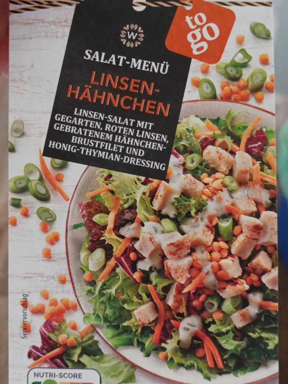 Fotografie - Salat-menü linsen-hähnchen W