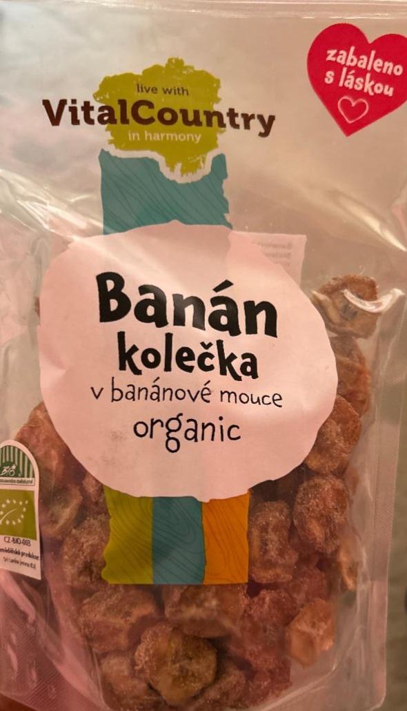 Fotografie - Banán kolečka v banánové mouce organic VitalCountry