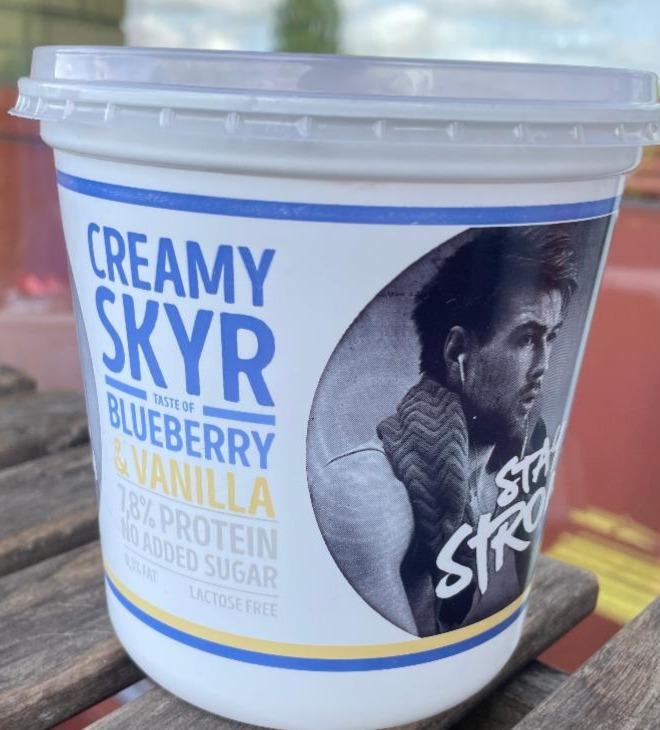 Fotografie - Creamy skyr blueberry & vanilla lactose free Stay Strong