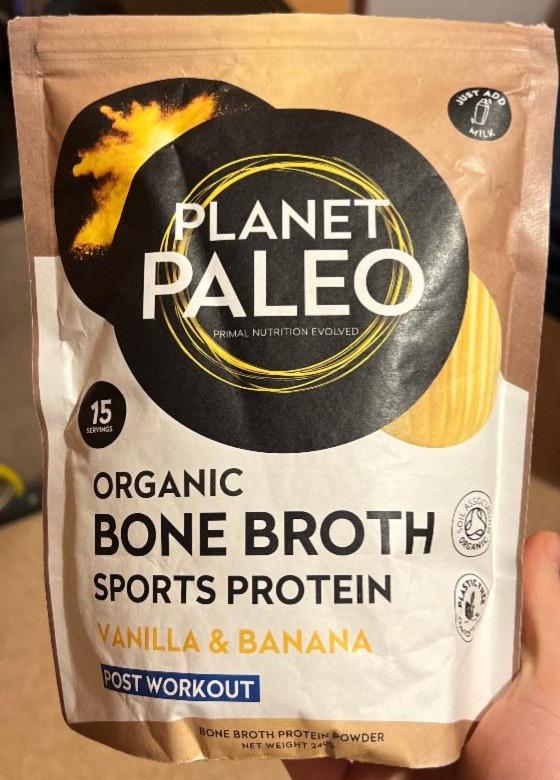 Fotografie - Organic bone broth sports protein vanilla & banana Planet Paleo