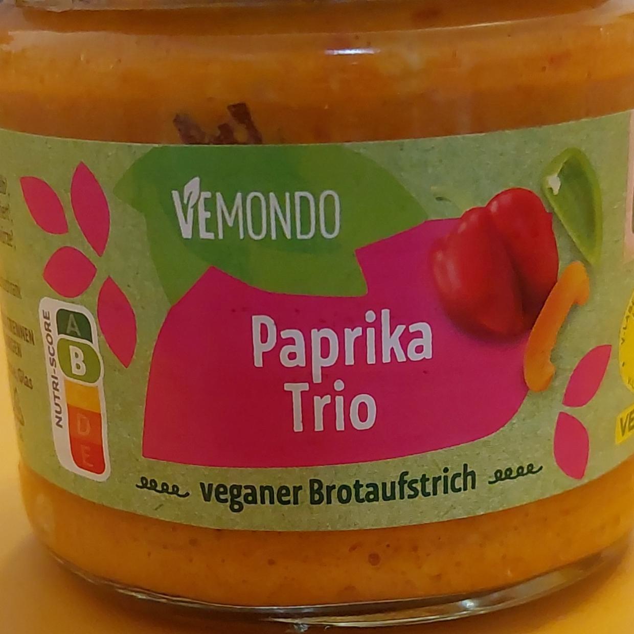 Fotografie - Paprika trio veganer brotaufstrich Vemondo