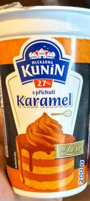 Fotografie - Ochucená smetana 27% s příchutí karamel deluxe Kunín