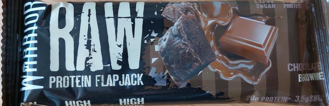 Fotografie - Raw protein flap jack chocolate brownie Warrior