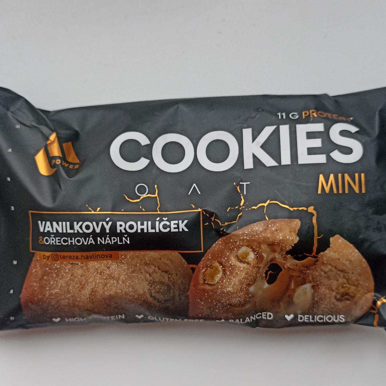 Fotografie - Mini cookies vanilkový rohlíček a ořechová náplň Passion nutrition