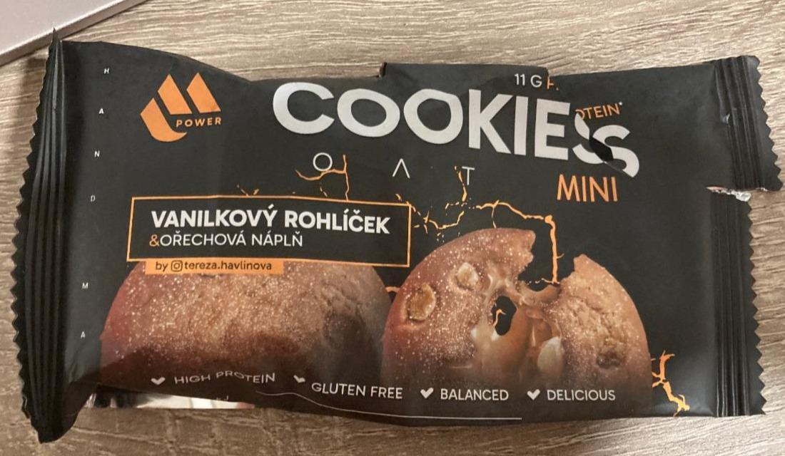 Fotografie - Cookies mini vanilkový rohlíček & ořechová náplň Power