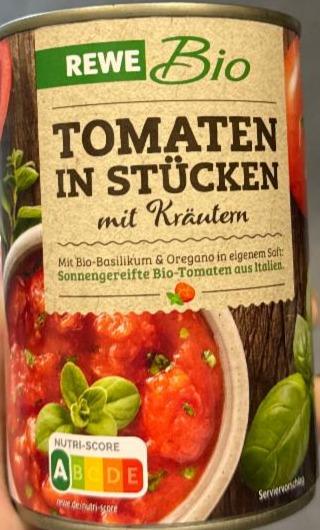 Fotografie - Tomaten in stücken mit kräutern Rewe bio
