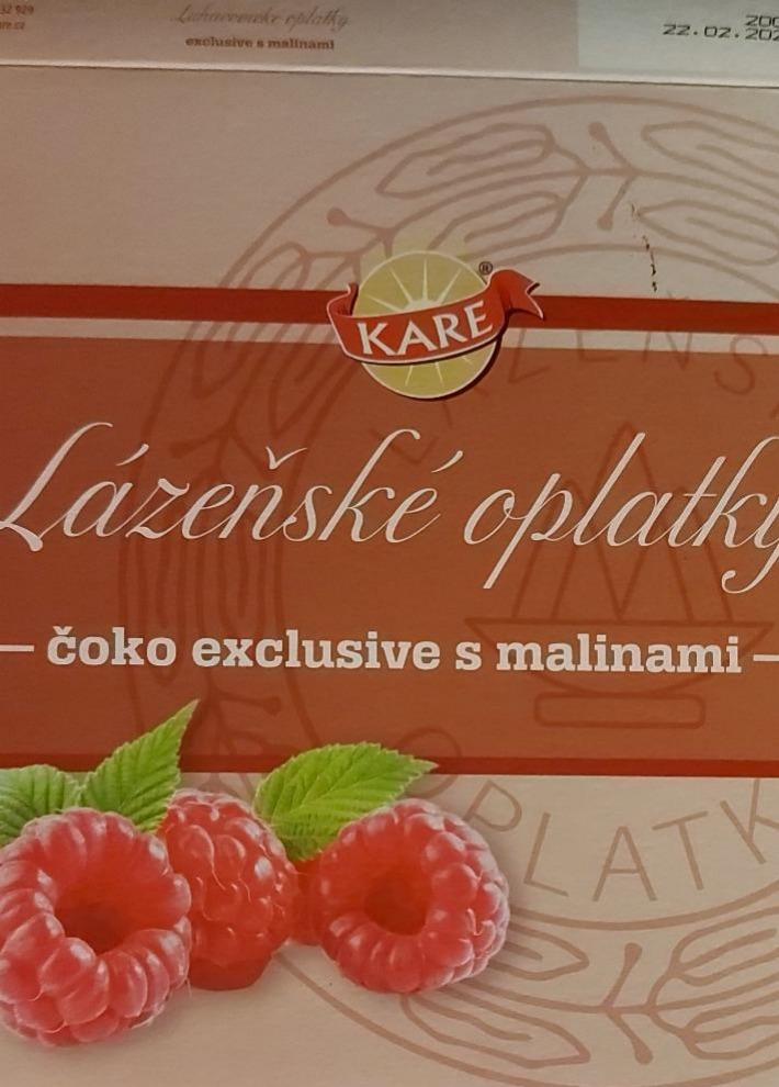 Fotografie - Lázeňské oplatky čoko exclusive s malinami Kare