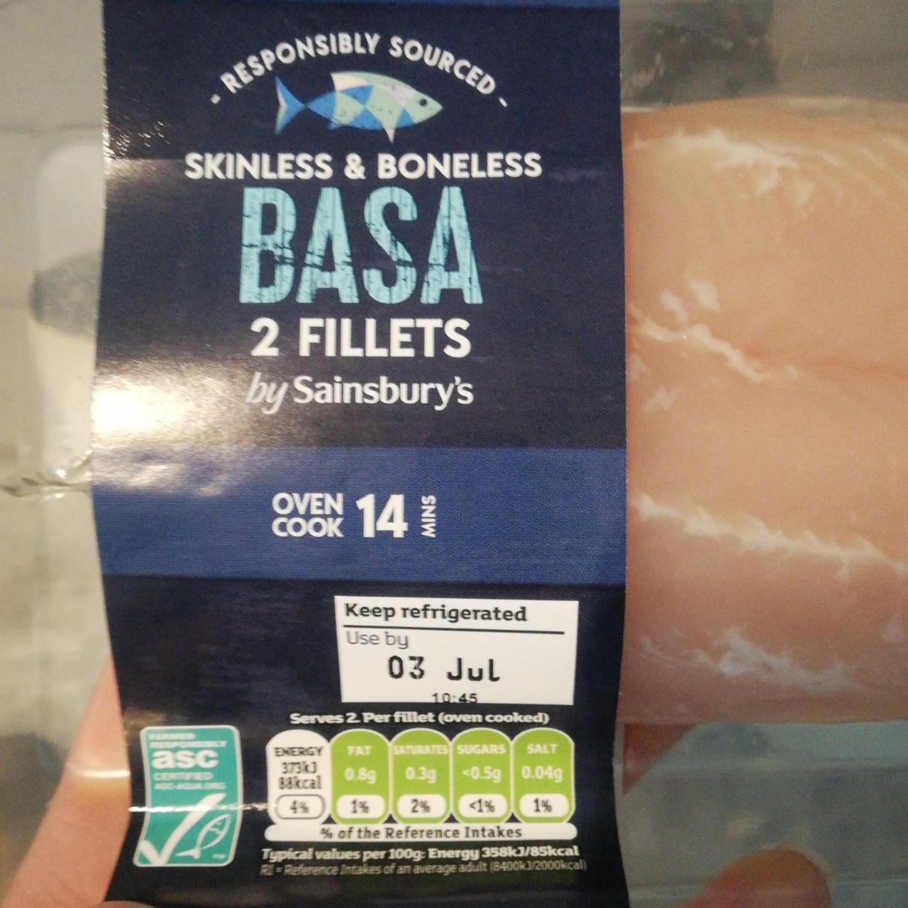 Fotografie - Basa 2 fillets by Sainsbury's