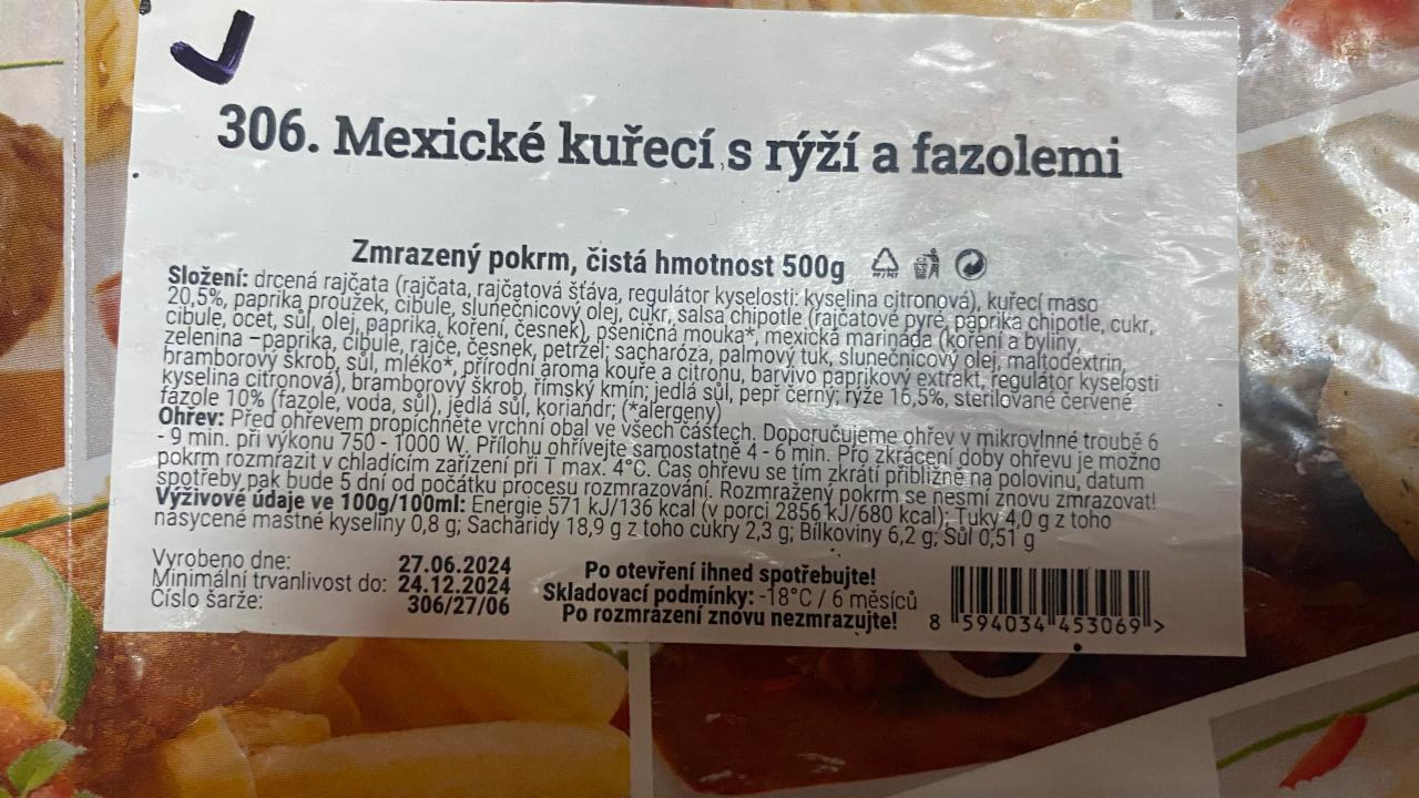 Fotografie - Mexické kuře s rýží a fazolemi Days menu