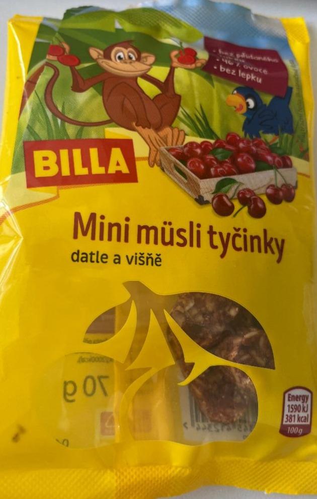 Fotografie - Mini müsli tyčinky datle a višně Billa