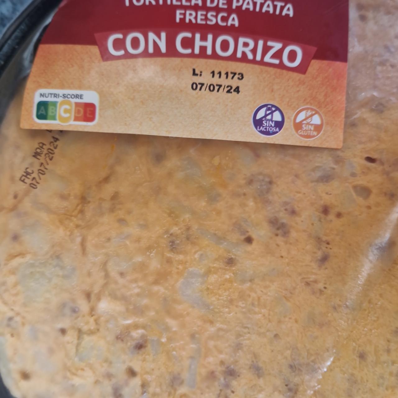 Fotografie - Tortilla de patata fresca con chorizo Carrefour