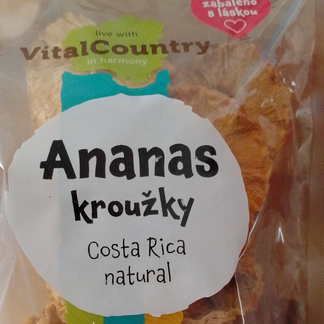 Fotografie - Ananas kroužky costa rica natural VitalCountry