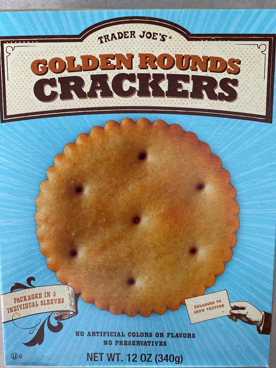 Fotografie - Golden rounds crackers Trader Joe's