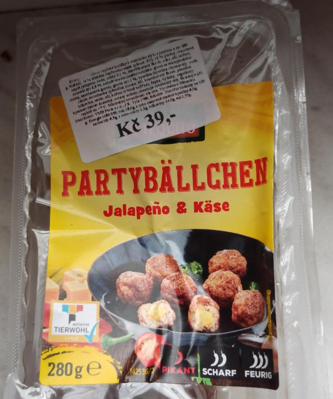 kJ - nutriční Partybällchen hodnoty Jalapeño & Käse kalorie, a
