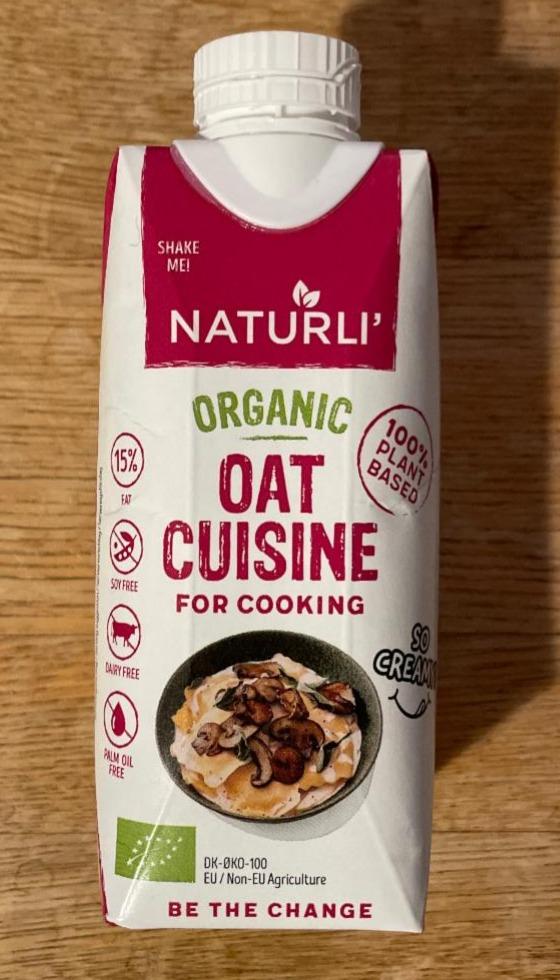 Fotografie - Organic oat cuisine for cooking Naturli'