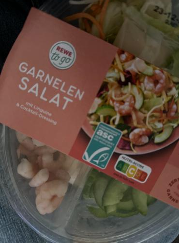 Fotografie - Garnelen salat Rewe to go