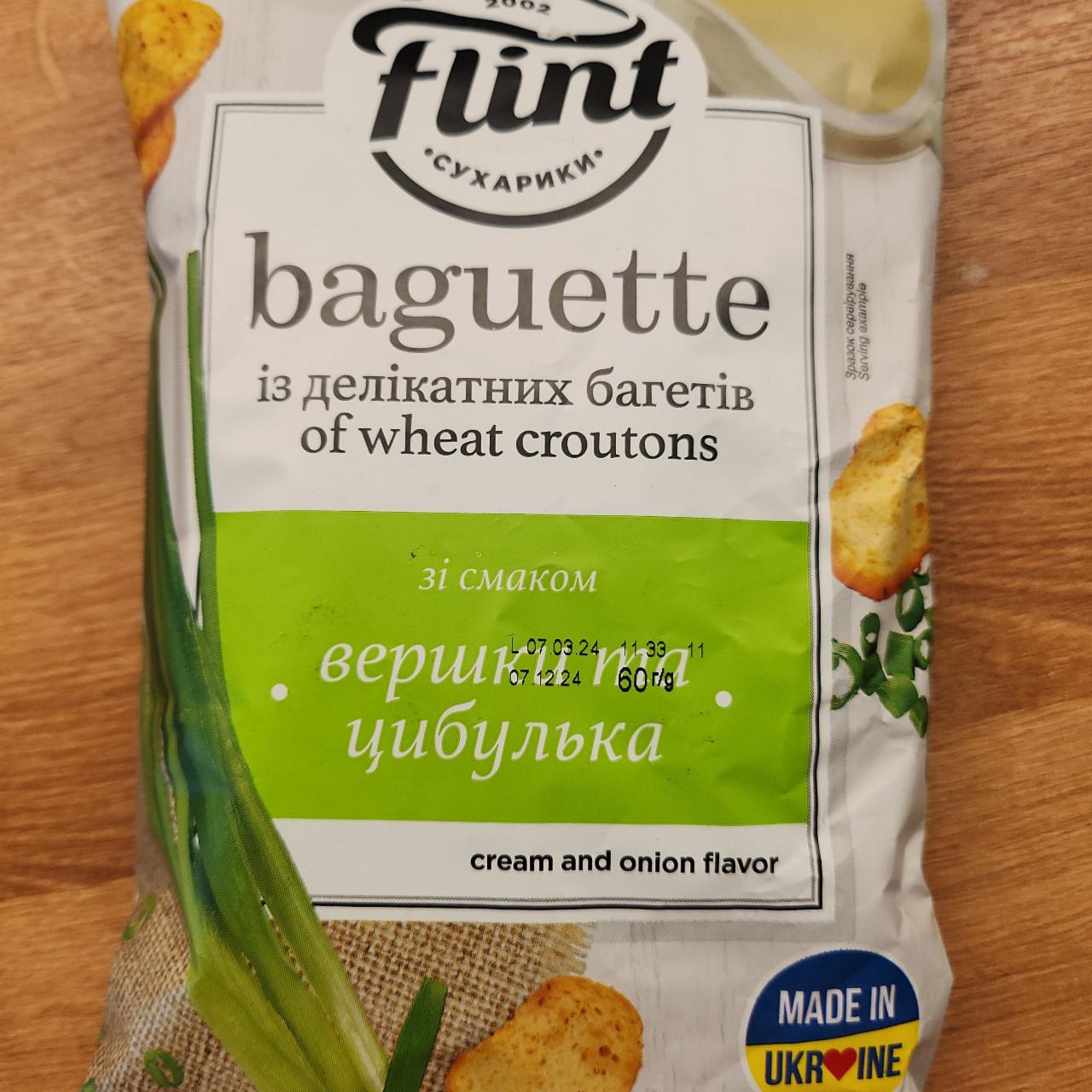 Fotografie - Baguette cream and onion flavor Flint