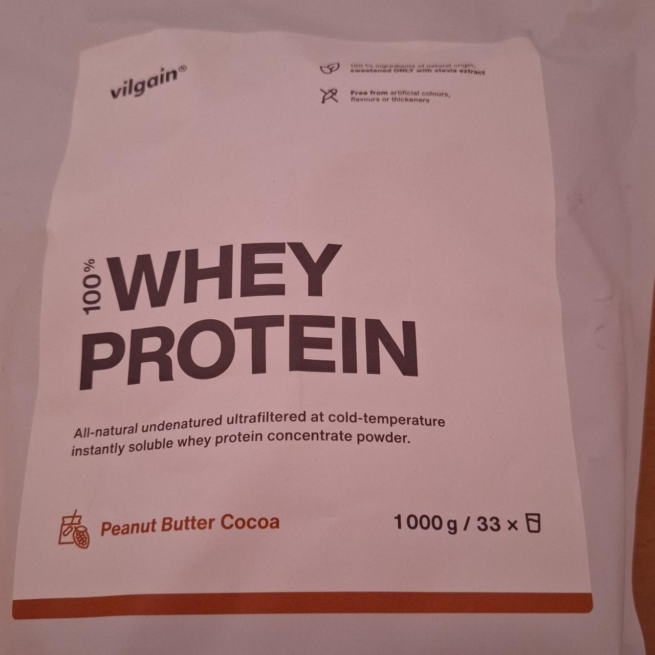 Fotografie - 100% whey protein peanut butter cocoa Vilgain