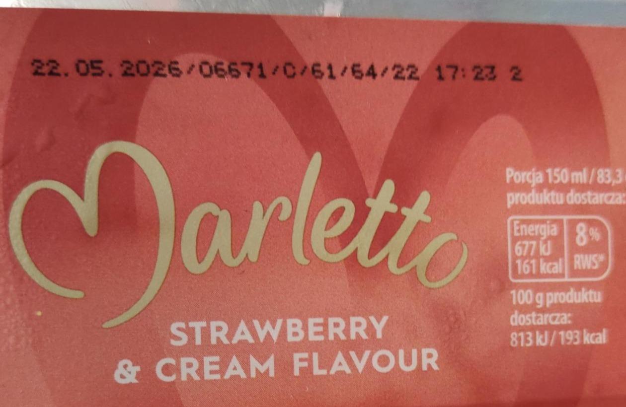 Fotografie - Strawberry & cream flavour Marletto