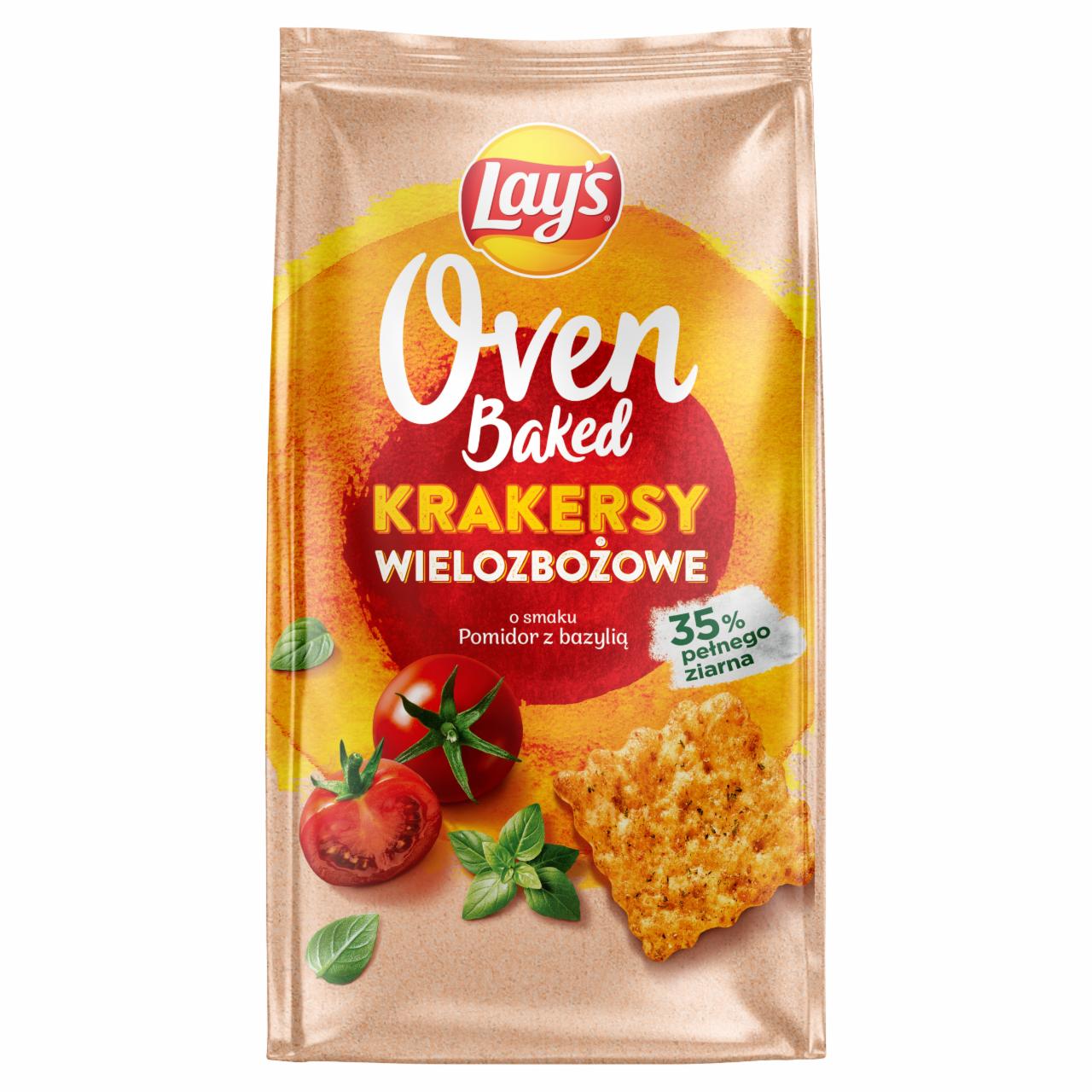 Fotografie - Oven baked krakersy wielozbożowe o smaku pomidor z bazylią Lay's