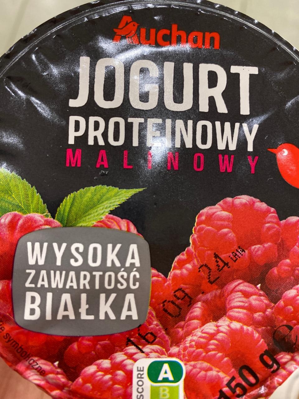 Fotografie - Jogurt proteinowy malinowy Auchan