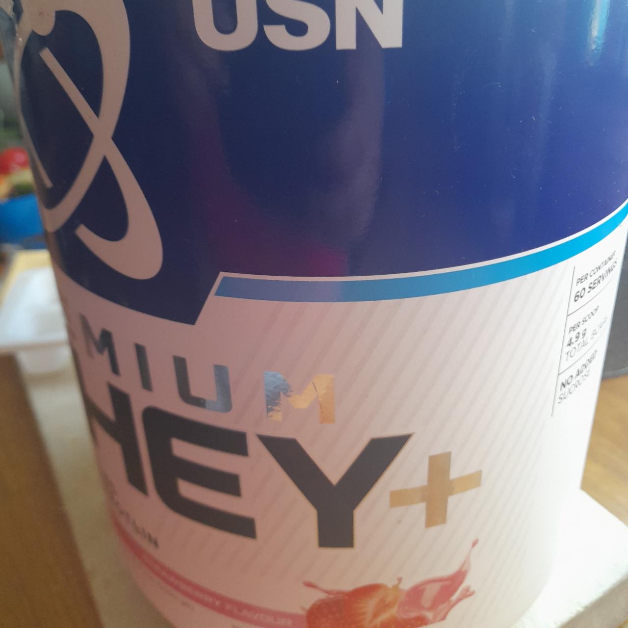 Fotografie - Premium whey+ strawberry USN