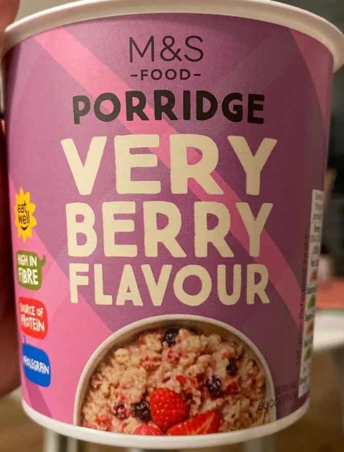 Fotografie - Porridge very berry flavour M&S Food