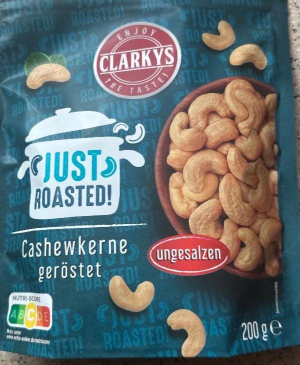 Fotografie - Just roasted cashewkerne geröstet ungesalzen Clarkys