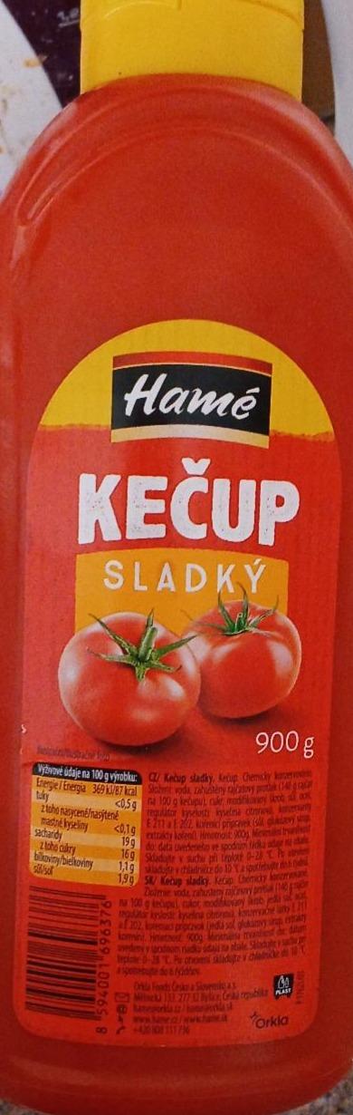 Fotografie - Kečup sladký bez konzervantů a lepku Hamé