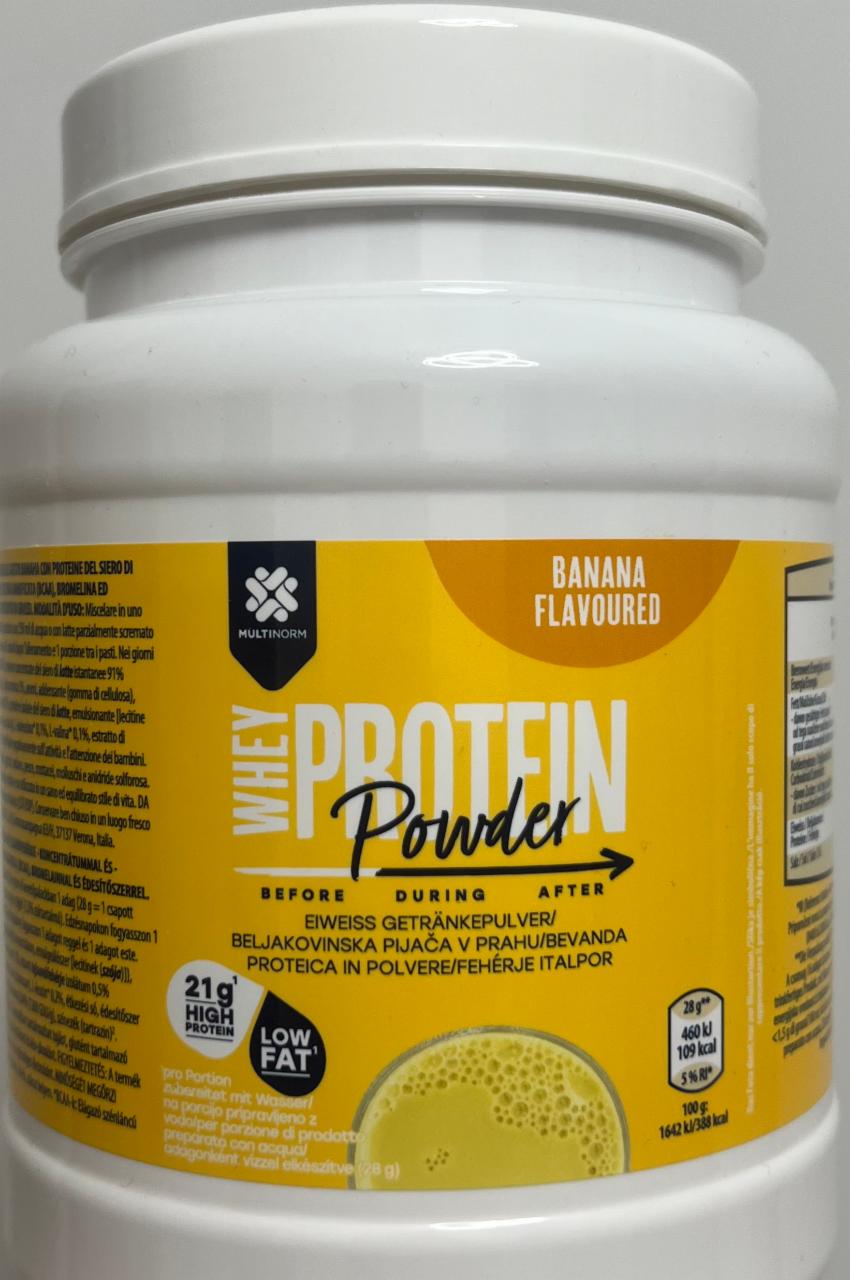 Fotografie - Whey Protein Powder Banana Flavoured Multinorm