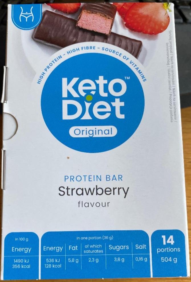 Fotografie - Proteinová tyčinka strawberry KetoDiet