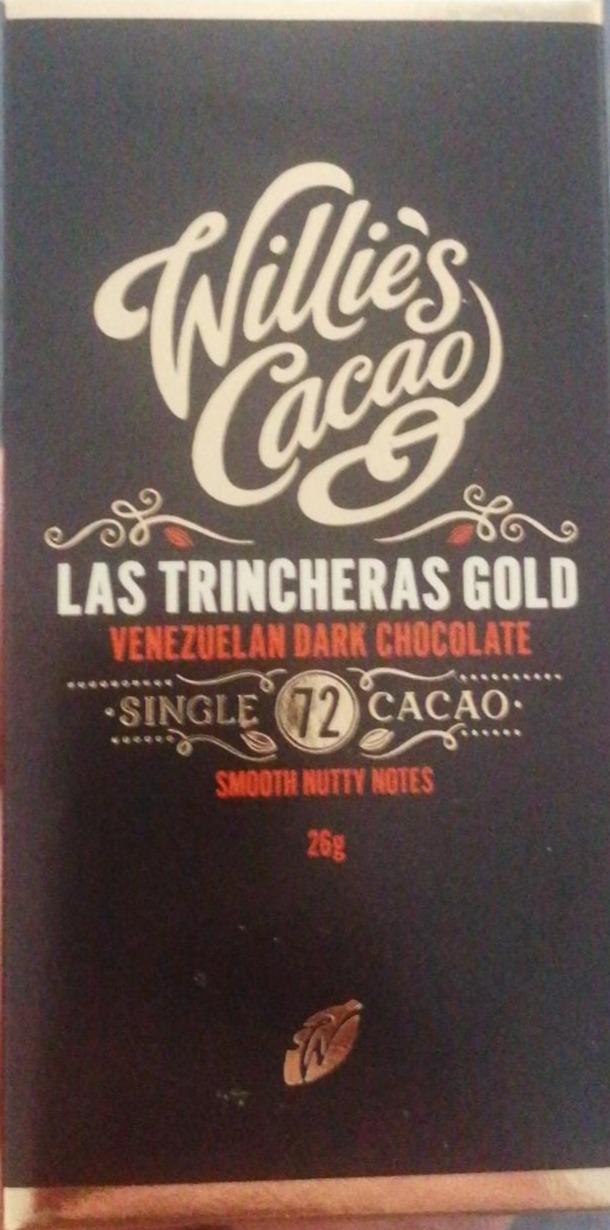 Fotografie - Las trincheras gold venezuelan dark chocolate 72% Willie's Cacao