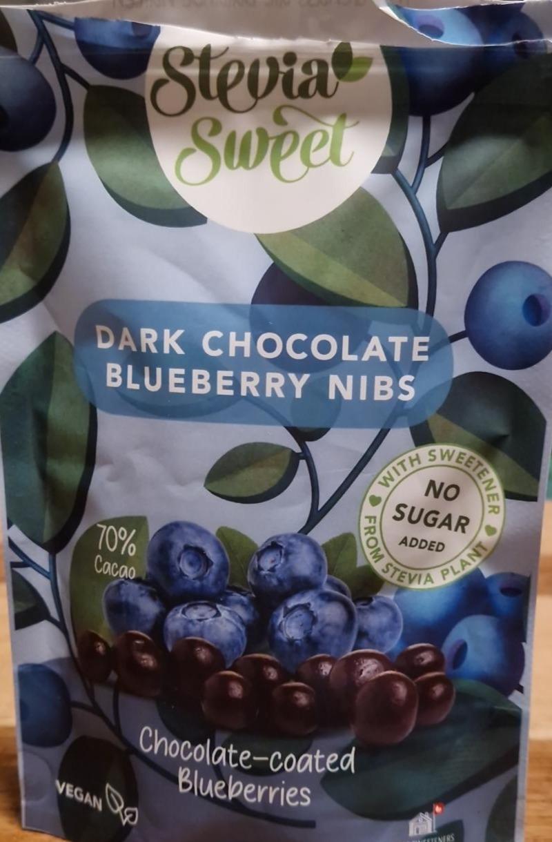 Fotografie - Dark chocolate blueberry nibs 70% cacao SteviaSweet