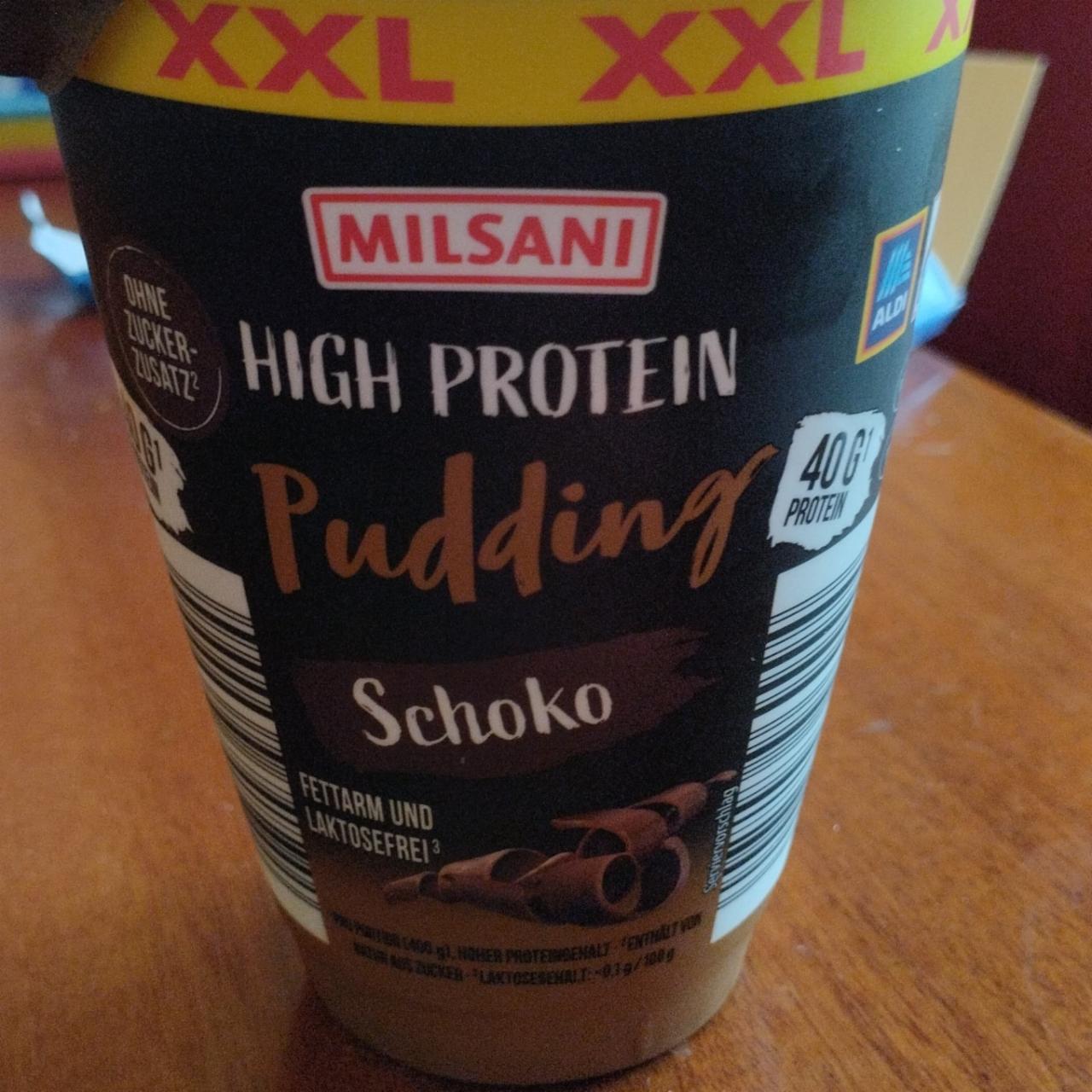Fotografie - High protein pudding schoko Milsani