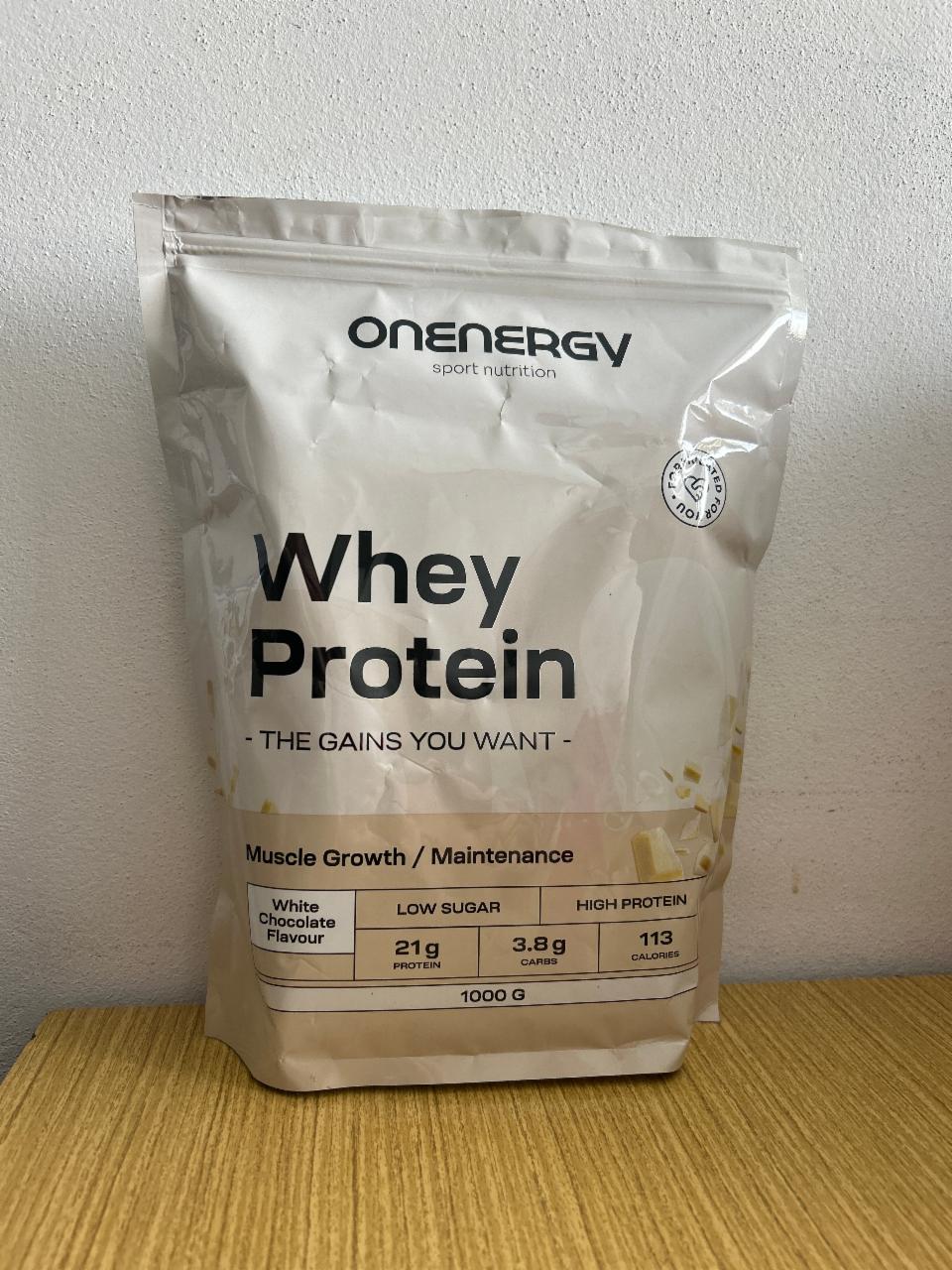 Fotografie - Whey protein bílá čokoláda Onenergy