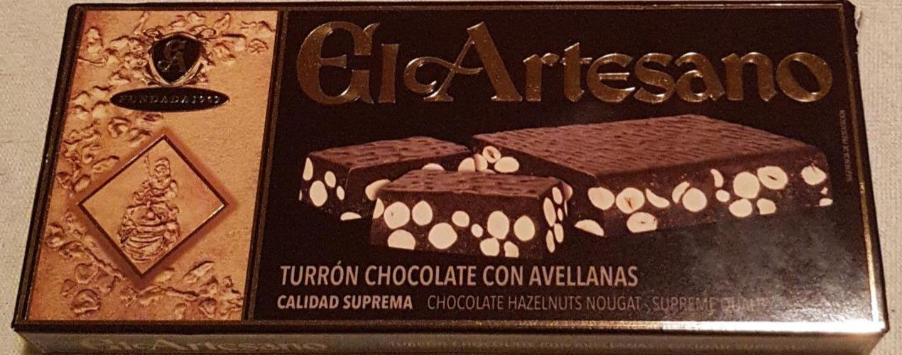 Fotografie - Turrón chocolate con avellanas El Artesano