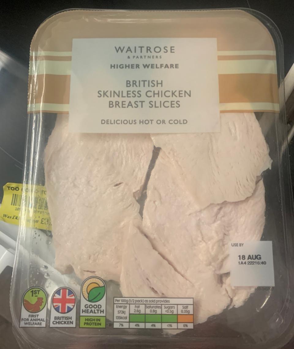 Fotografie - British skinless chicken breast slices Waitrose & Partners