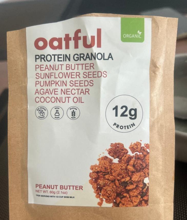 Fotografie - Organic protein granola peanut butter Oatful