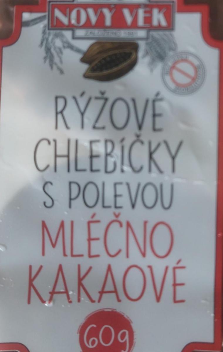 Fotografie - Rýžové chlebíčky polomáčené v mléčno kakaové polevě Nový věk