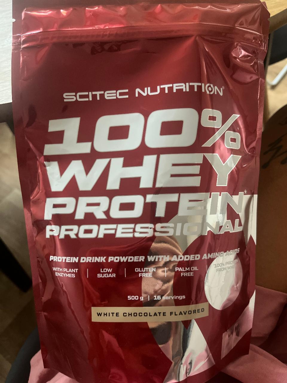 Fotografie - 100% Whey protein professional White chocolate flavored Scitec Nutrition