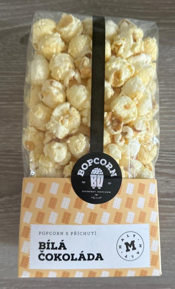 Fotografie - Popcorn s příchutí bílá čokoláda Bopcorn