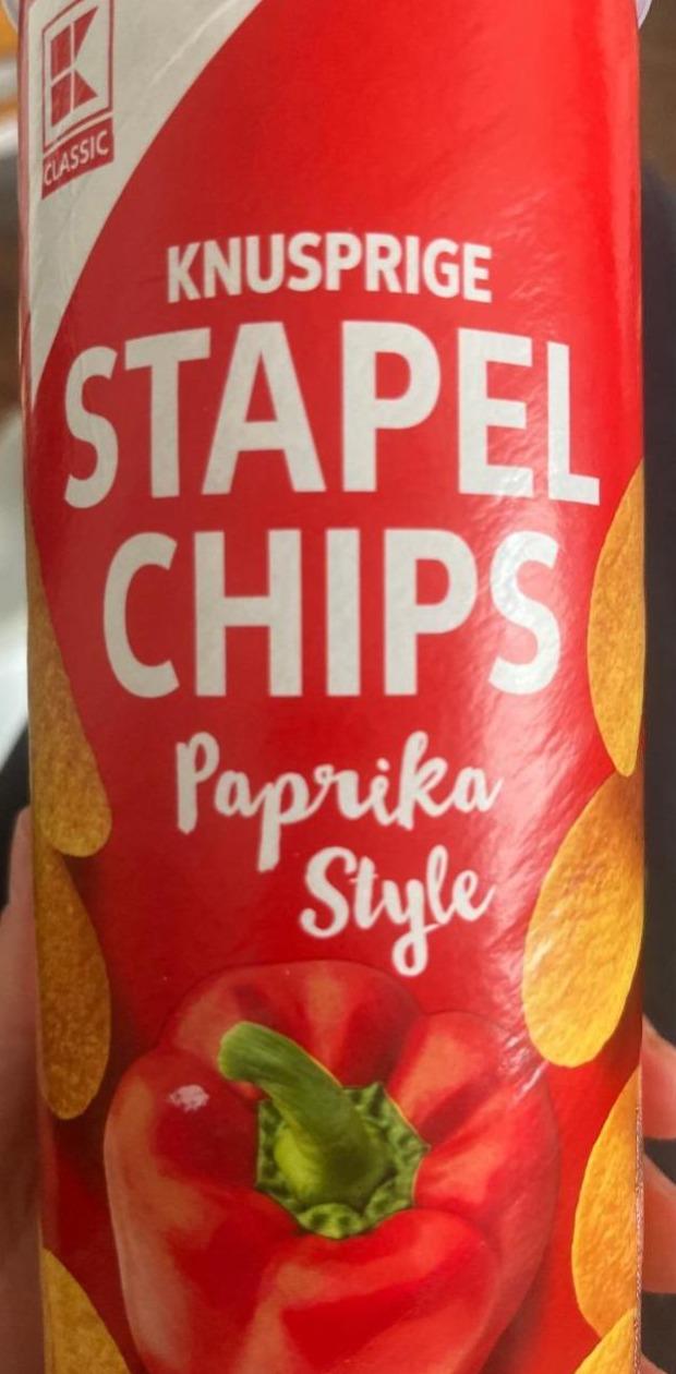 Fotografie - Knusprige stapel chips paprika style K-Classic